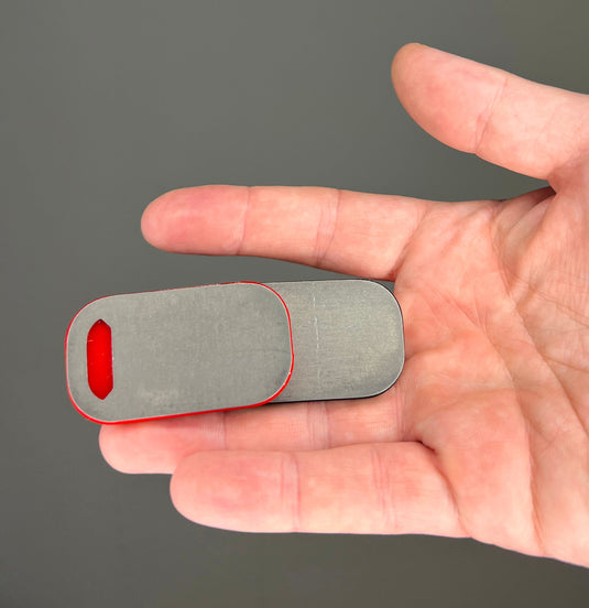 Titanium Haptic Magnetic Fidget Slider from CALTI, EDC Anxiety Tool for Stress Relief, Sensory Stimulator ADHD, Easy Sliding Closed Magnets